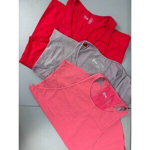 Zyia Active women's large lot of 3 racer back athletic tank tops yoga workout